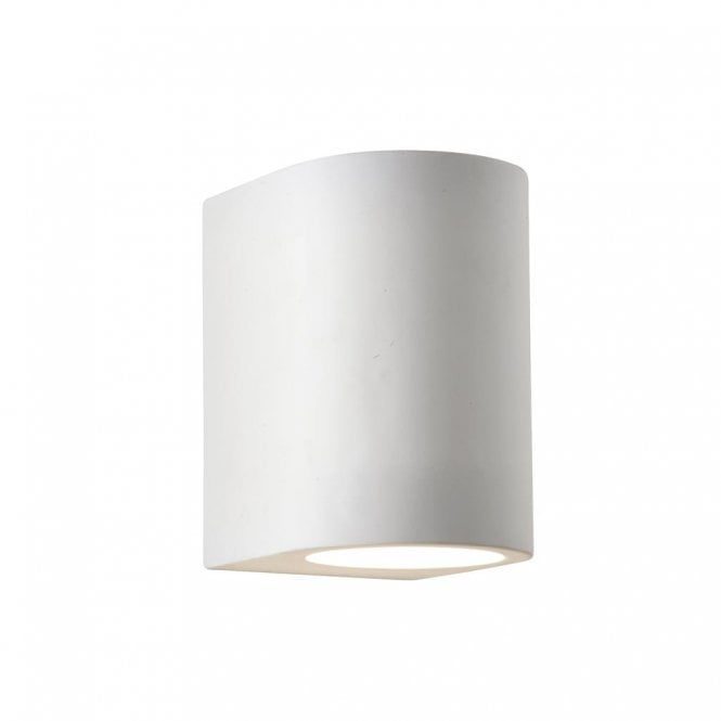 GYPSUM G9 WHITE CURVED CYLINDER WALL LIGHT