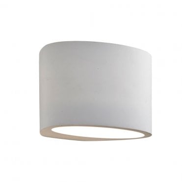 white plaster wall light 