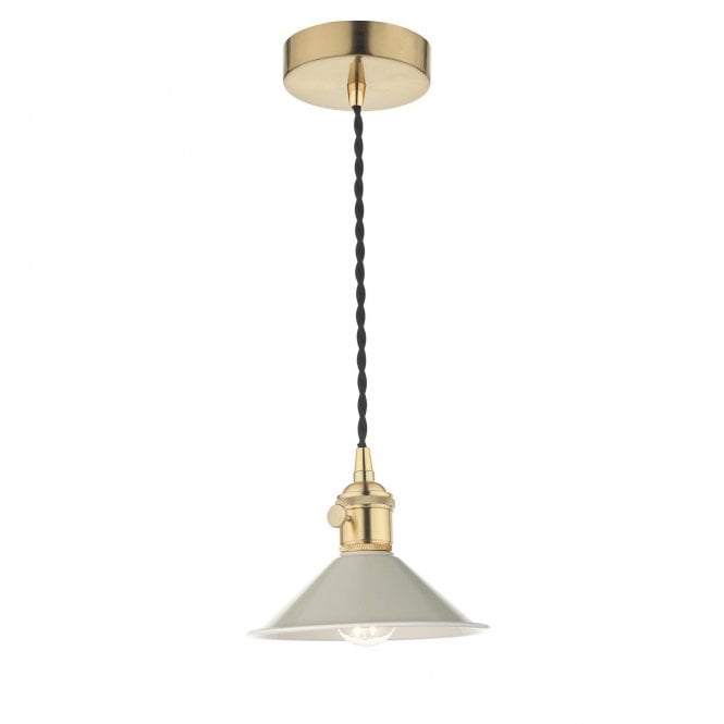 HADANO Pendant Natural Brass With Cashmere Shade