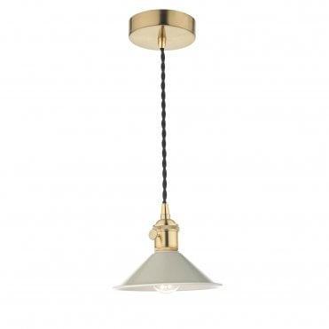 Pendant Natural Brass With Cashmere Shade