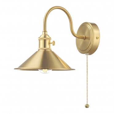 all Light Brass with Spun Brass Coolie Style Shade
