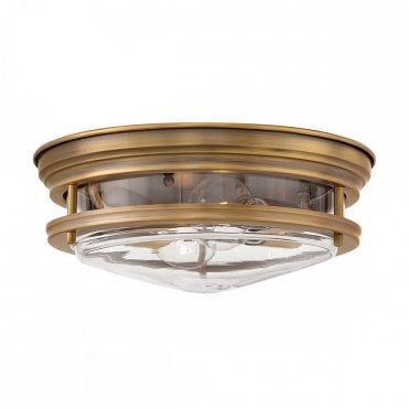 2 light flush mount in brushed bronze 