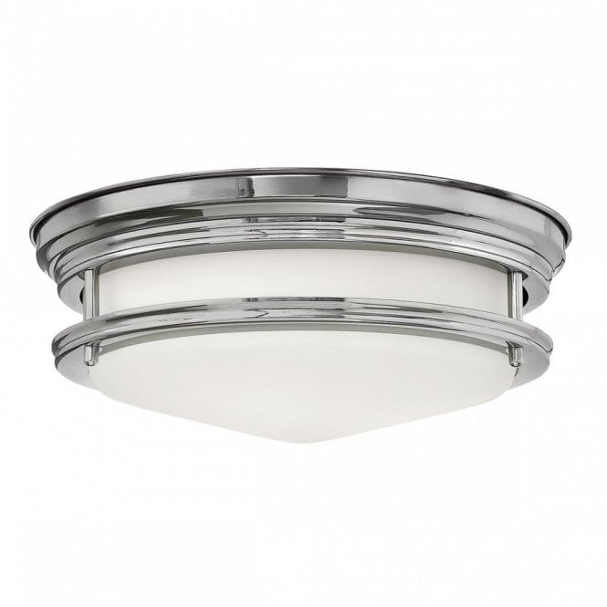 HADRIAN 2 Light Flush Mount Opal Glass Chrome For Bathrooms IP44 Rated