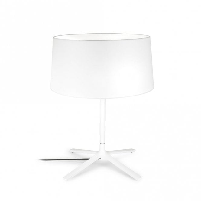 HALL - Large Matte White Table Lamp with Shade