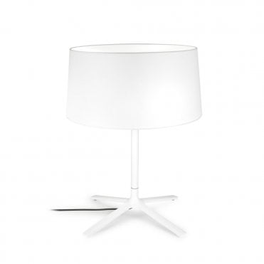 HALL - Large Matte White Table Lamp with Shade