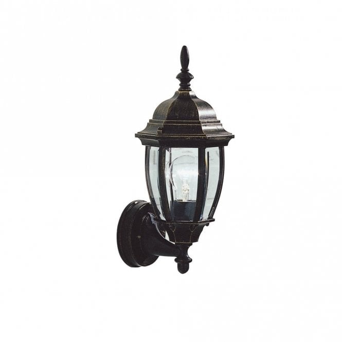 HAMBRO - Exterior Uplighter Wall Bracket Black Gold