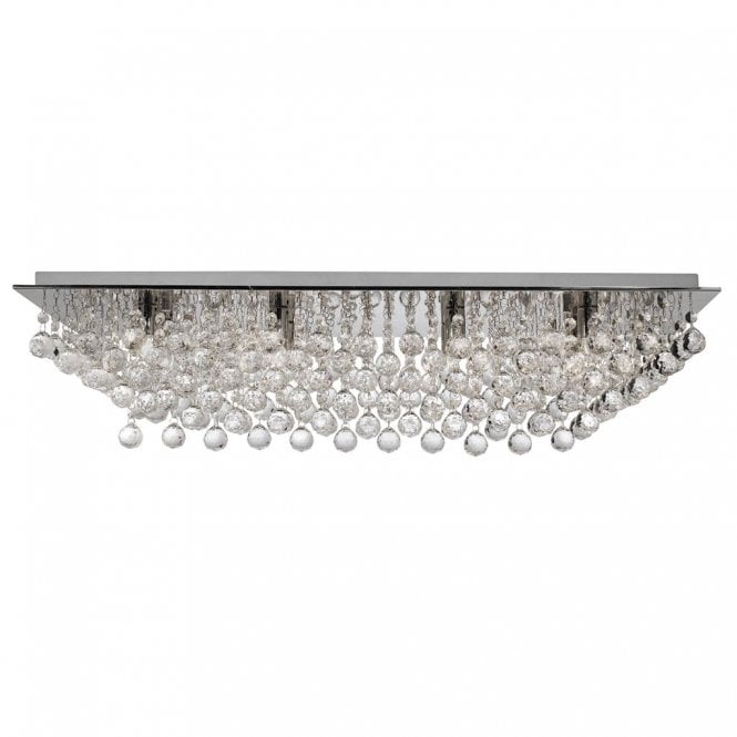 HANNA 8 LIGHT CRYSTAL BALL FLUSH CEILING LIGHT