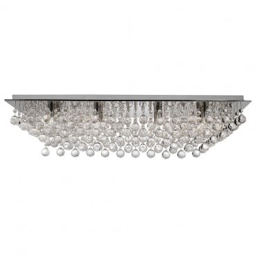 8 LIGHT CRYSTAL BALL FLUSH CEILING LIGHT