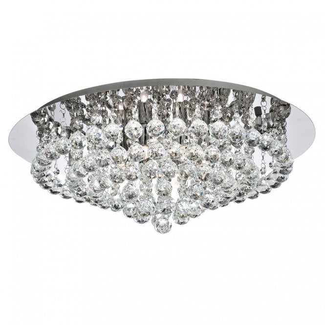 HANNA 8Lt ROUND CHROME FLUSH CEILING LIGHT