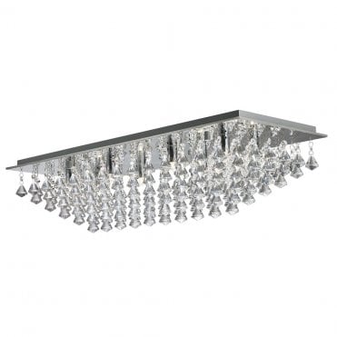 FLUSH CRYSTAL 8Lt CEILING FITTING