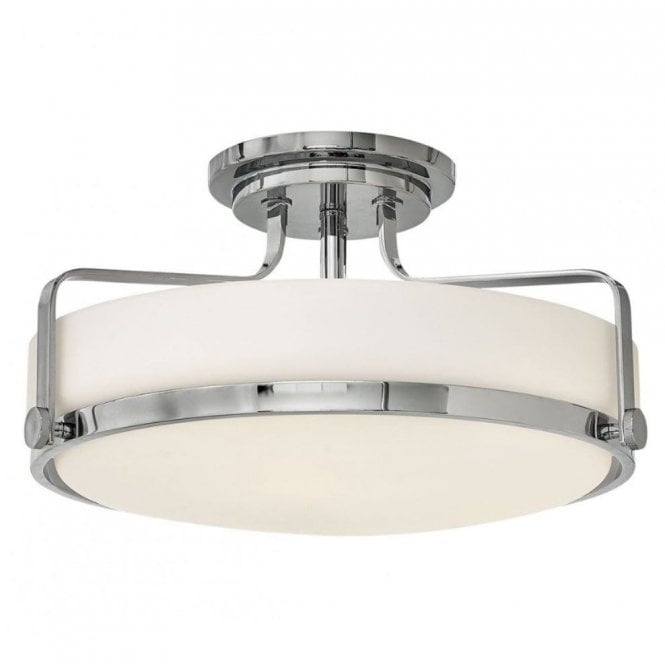 HARPER Medium Semi Flush Ceiling Light in Polished Chrome