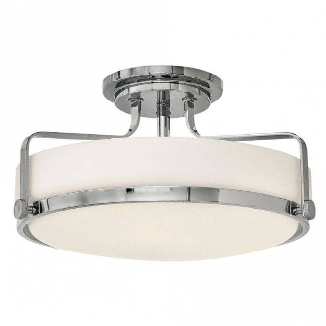 HARPER Medium Semi Flush Ceiling Light in Polished Chrome