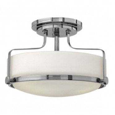 HARPER Small Semi-Flush Ceiling Light in Polished Chrome