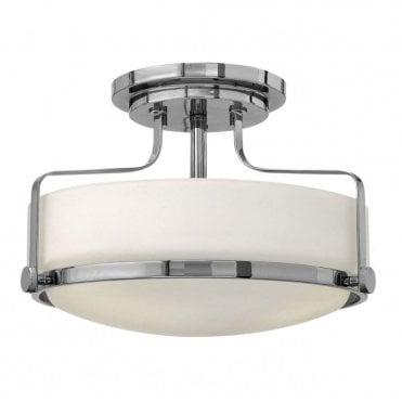 HARPER Small Semi-Flush Ceiling Light in Polished Chrome