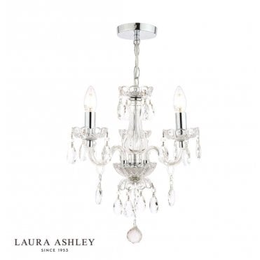 HARRIET 3 Light Crystal & Polished Chrome Chandelier