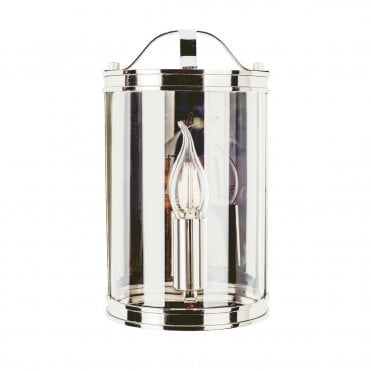 Wall Light Polished Nickel Glass