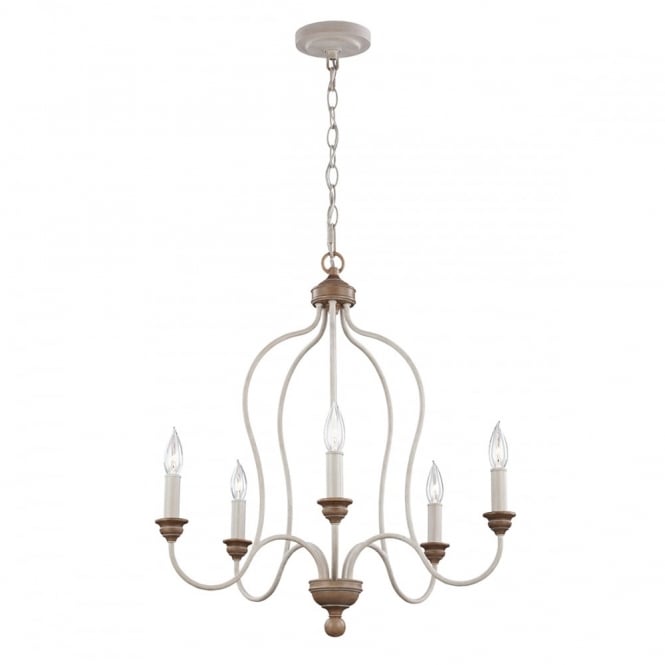 HARTSVILLE 5 Light Ceiling Pendant Chandelier Beachwood