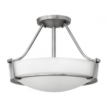 HATHAWAY 3 Lightt Small Semi-Flush Antique Nickel
