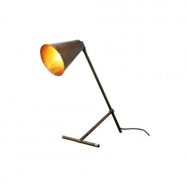 HAVANA - Modern Industrial Table Lamp In Antique Brass
