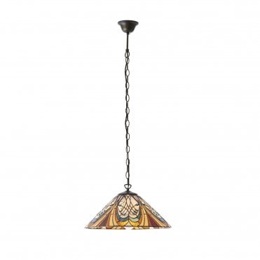 HECTOR - Art Nouveau Tiffany Ceiling Pendant Light