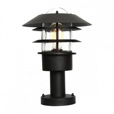 HELSINGOR Exterior Pedestal Lantern Black