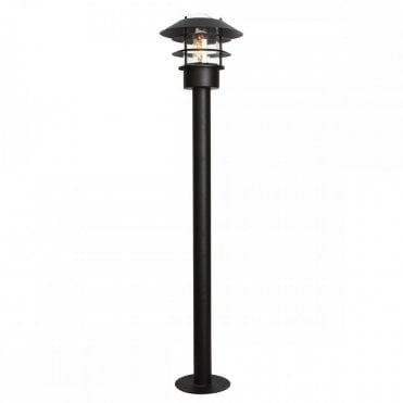 HELSINGOR Modern Exterior Bollard Lantern Black