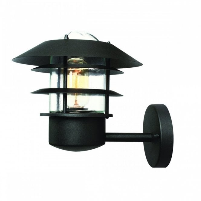 HELSINGOR Modern Exterior Wall Lantern Matte Black