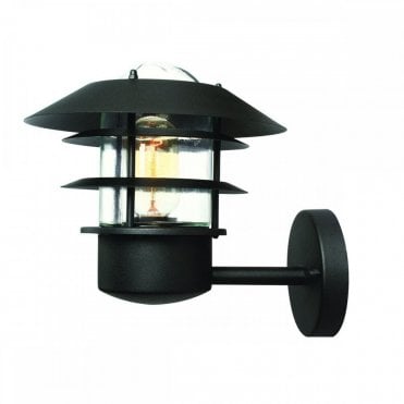 HELSINGOR Modern Exterior Wall Lantern Matte Black