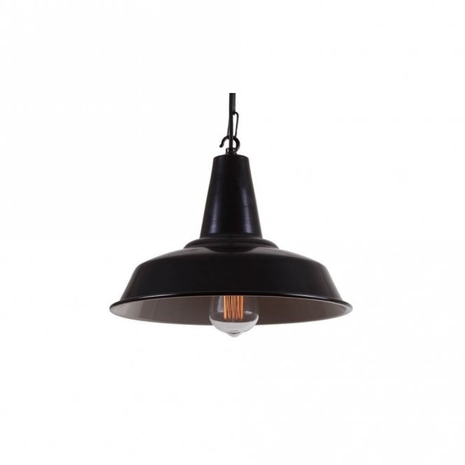 HEX - Factory Ceiling Pendant In Powder Coated Black