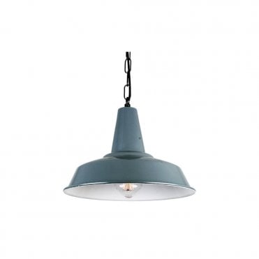 HEX - Factory Ceiling Pendant In Powder Coated Grey