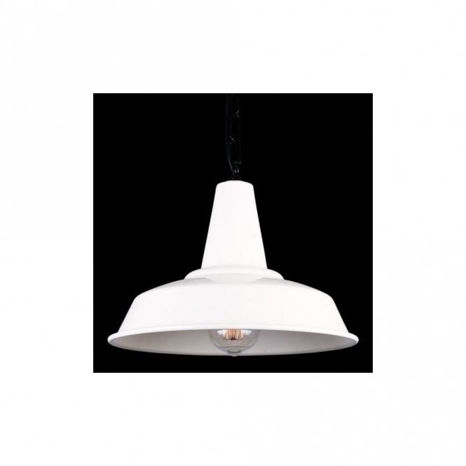 HEX - Factory Ceiling Pendant In Powder Coated White