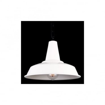 HEX - Factory Ceiling Pendant In Powder Coated White
