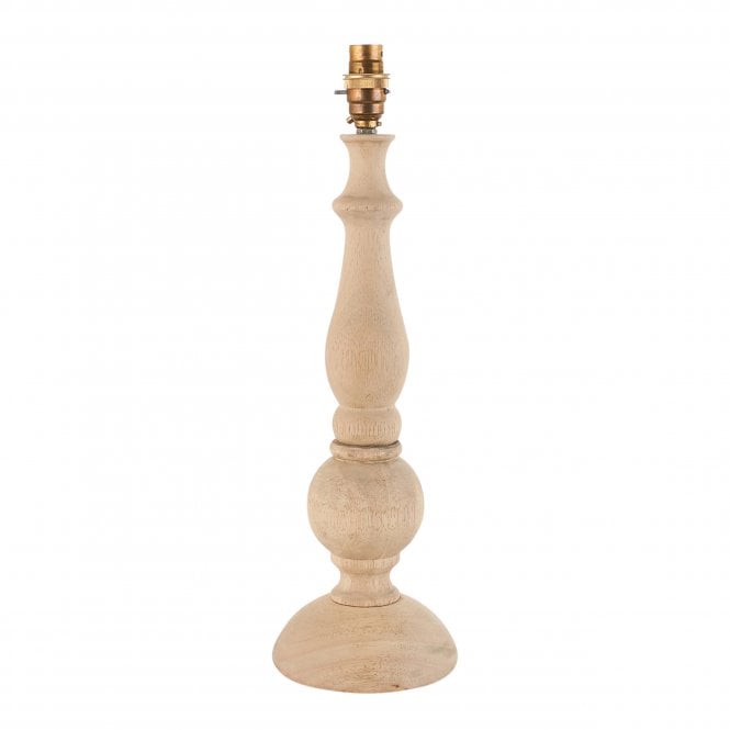 Hidcote Table Lamp - Natural Wood (Base Only)