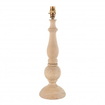 Hidcote Table Lamp - Natural Wood (Base Only)
