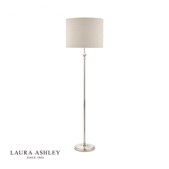 HIGHGROVE Floor Lamp Polished Nickel With Shade