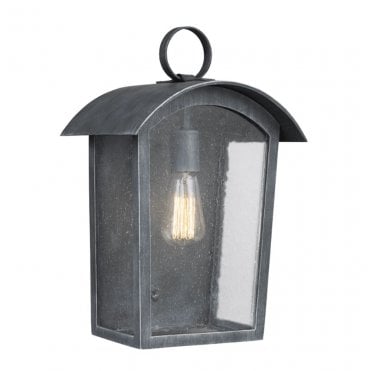 Large Exterior Wall Lantern In Black IP44