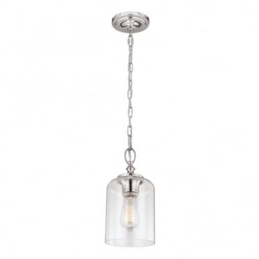 HOUNSLOW - Mini Ceiling Pendant in Clear, Nickel