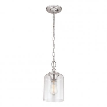 HOUNSLOW - Mini Ceiling Pendant in Clear, Nickel