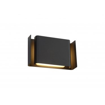 Wall Lamp, 2 Light 6W LED, 3000K, IP54, Anthracite,