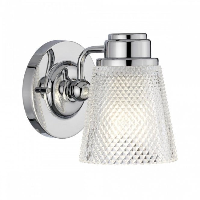HUDSON Wall Light Chrome For Bathrooms IP44 Rated