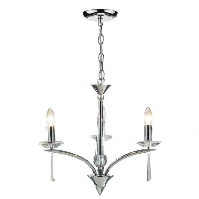 HYPERION - Modern Chrome and Crystal Chandelier