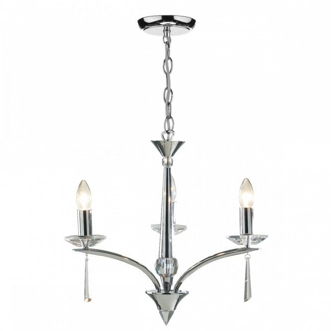 HYPERION - Modern Chrome and Crystal Chandelier