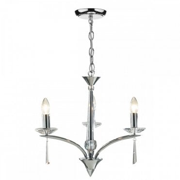 HYPERION - Modern Chrome and Crystal Chandelier