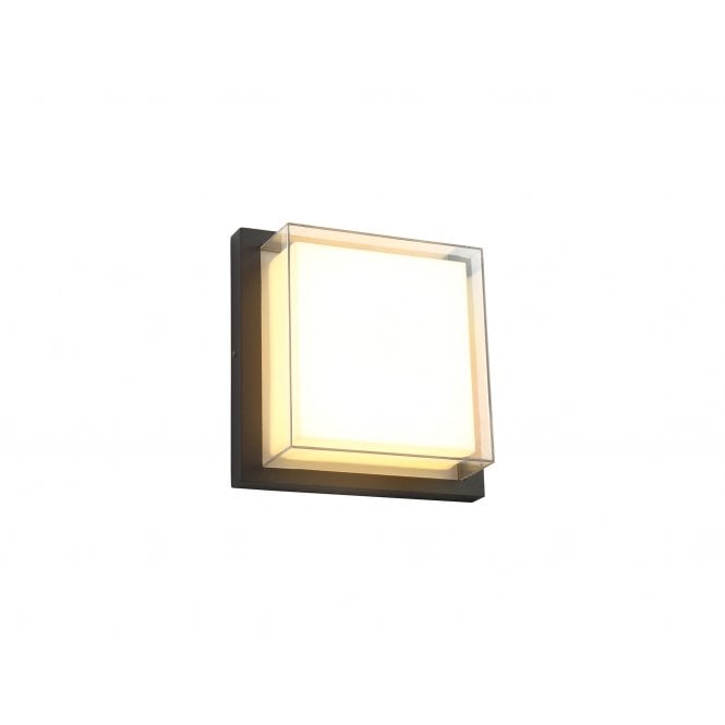 ICECUBE Wall Lamp, 16W LED, 3000K, IP65, Anthracite Opal PC,