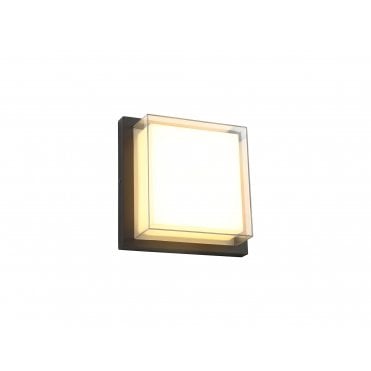 Wall Lamp, 16W LED, 3000K, IP65, Anthracite Opal PC,