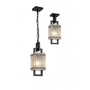 ICESTIX E27 Black With Crystal Artistic Glass Ceiling Pendant Light