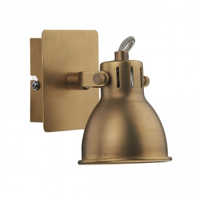 IDAHO - Single Brass Coloured Wall Spotlight