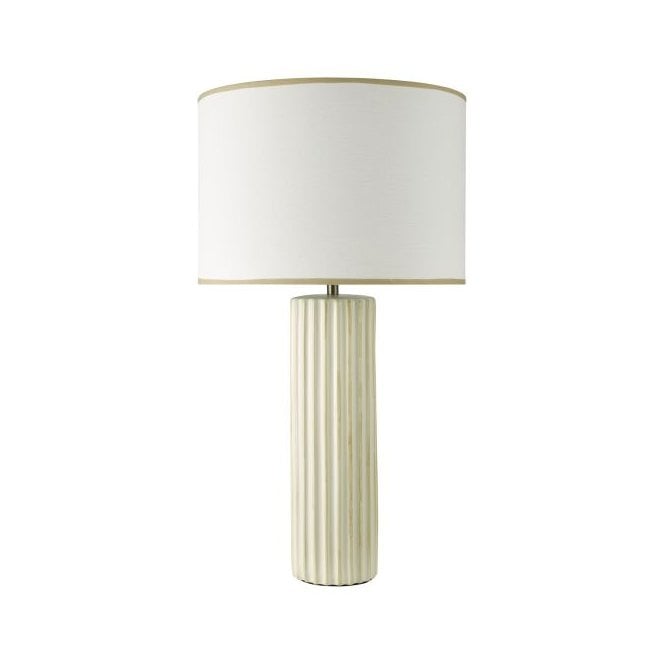 Idella Table Lamp - Taupe Ceramic with Linen Shade