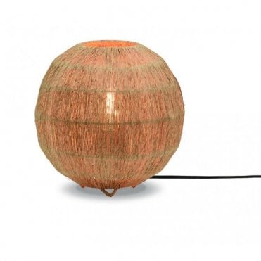 spherical jute table lamp