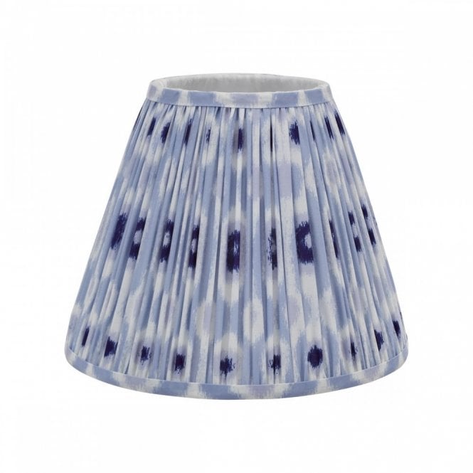 Ikat Cotton Tapered Drum Shade 30cm - Blue and White